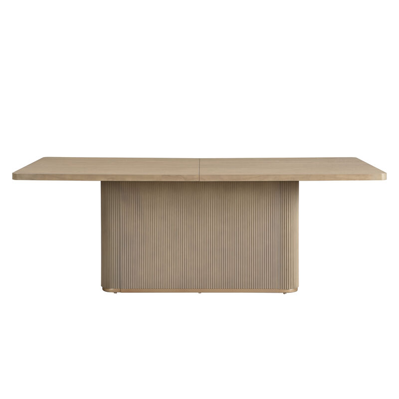 Christopher Knight Home Tessa Modern 8 Seater 84" Oversized Rectangular Dining Table with Pedestal Base