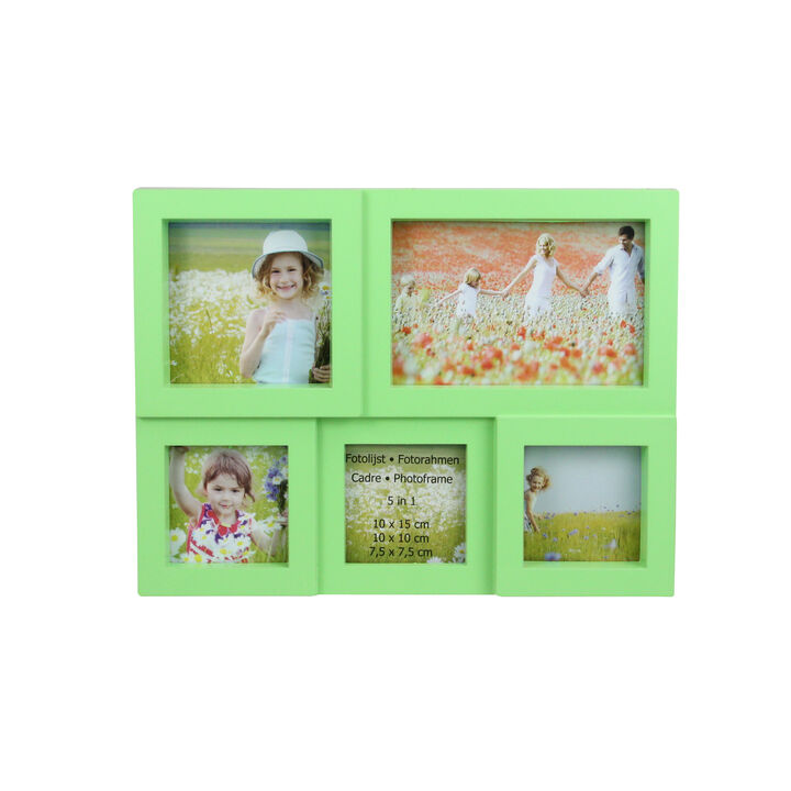 11.5" Green Multi-Sized Puzzled Collage Picture Frame
