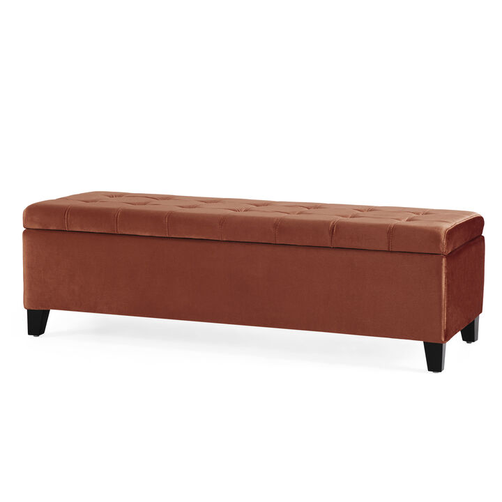 Merax Storage Ottoman,Rectangular Ottoman Bench,Upholstered Storage Bench