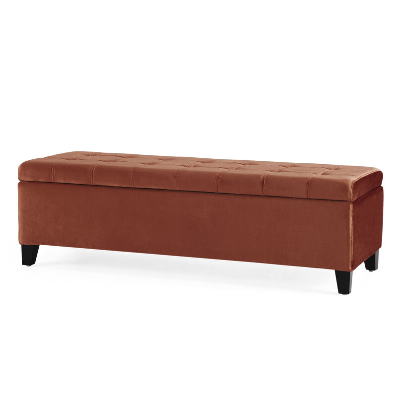 Merax Storage Ottoman,Rectangular Ottoman Bench,Upholstered Storage Bench image number 0