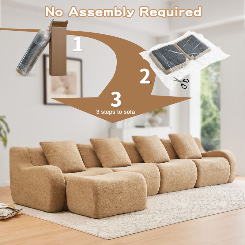 Jimbep L-Shaped 4-Seat Boneless Sectional image number 7