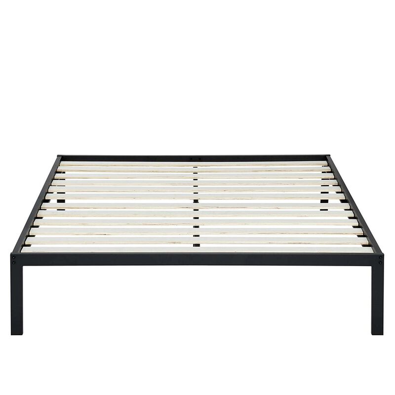 Hivvago Queen size Steel Metal Platform Bed Frame with Wood Slats
