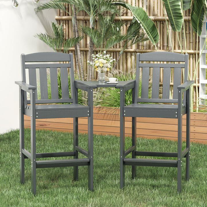 Hivvago Patio Bar Height Adirondack Chairs Set of 2