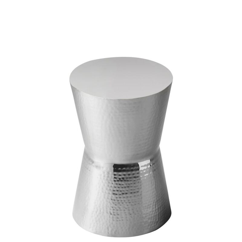 Butler Specialty Dimple Round 12W Side Table, Silver