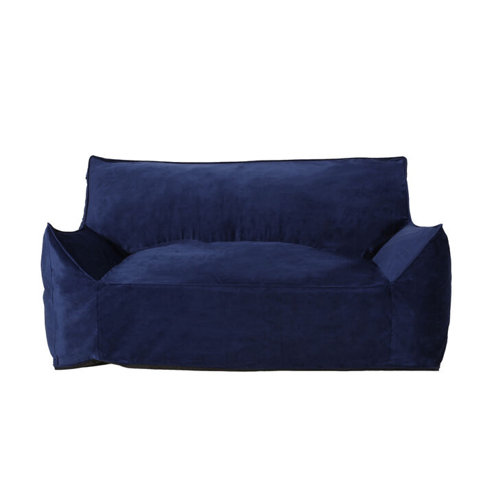 GOODSILO Velveteen Oversized Bean Bag Chair with Armrests Cozy Comfort Modern Design