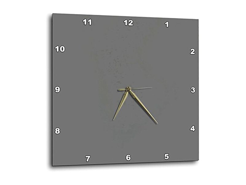 Dark Grey Charcoal Steel Gray Plain Wall Clock 10 Inch Modern Home Decor image number 2