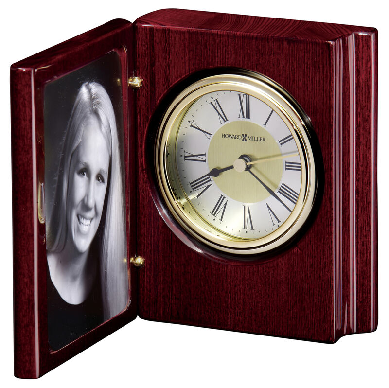 Howard Miller 645497 Howard Miller Portrait Book Tabletop Clock 645497 Rosewood