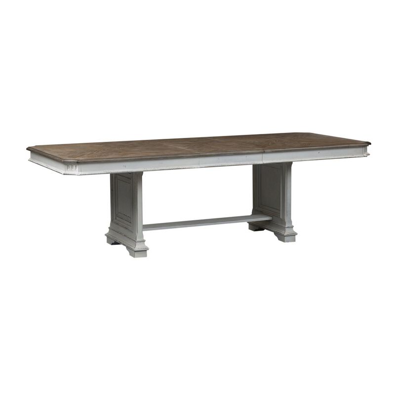 Liberty Furniture 7 Piece Trestle Table Set in Rubberwood Solids w/ White Oak & Birch Veneers image number 2