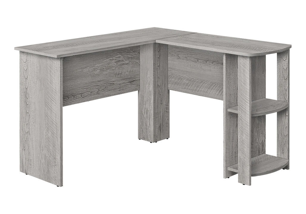 HomeRoots 47" Gray Wood Corner Computer Desk
