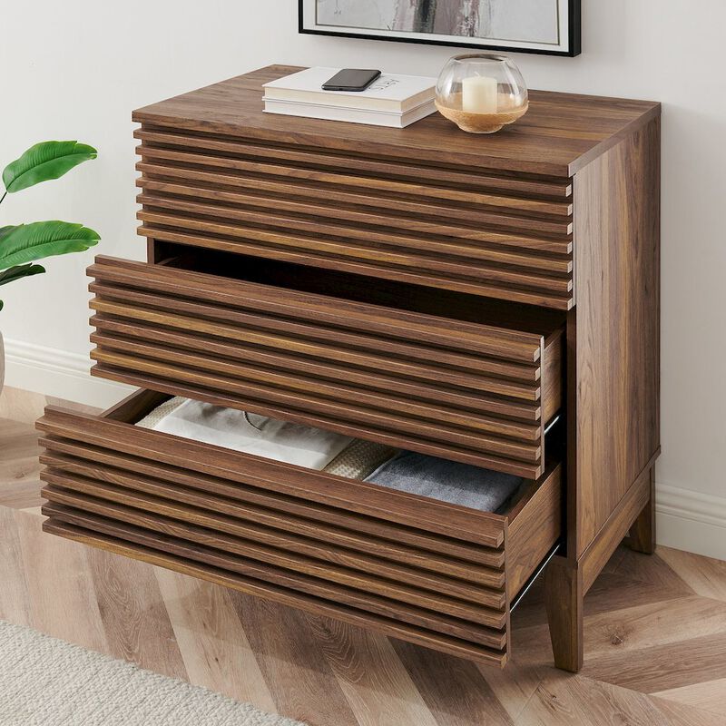 Render Large 3-Drawer Nightstand image number 7