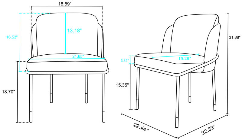 Flor Cream Dining Chairs (Set of 2)