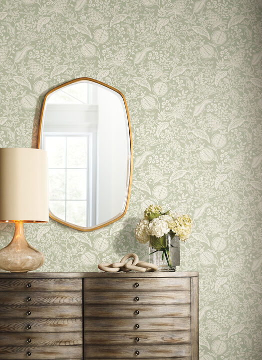 Pomegranate Pistachio Peel & Stick Wallpaper