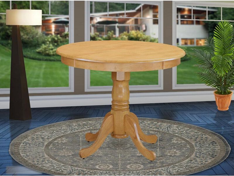 Antique Table 36" Round with Oak Finish