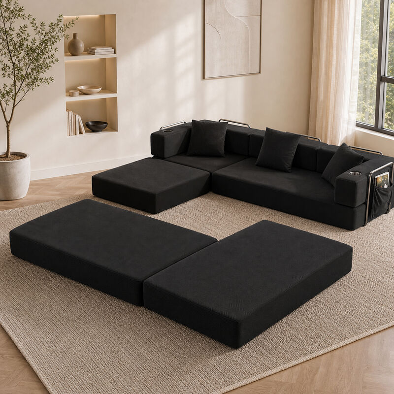 Mernri 108'' Modular Sectional Sleeper Sofa image number 2