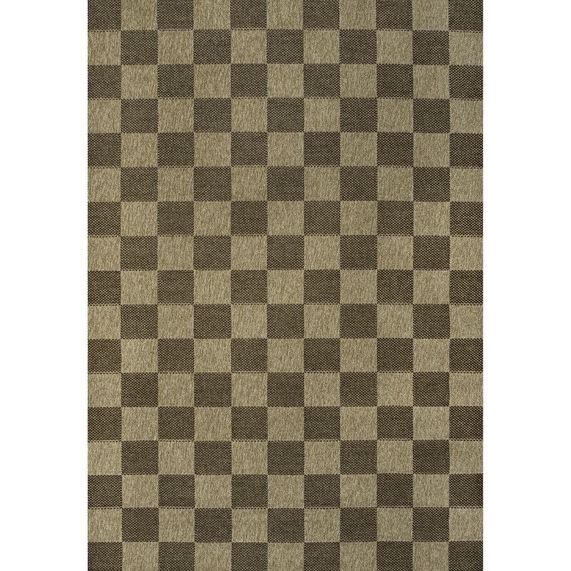 Mason Smart Jute Geometric Boho Checker Weave Indoor/Outdoor Area Rug image number 0