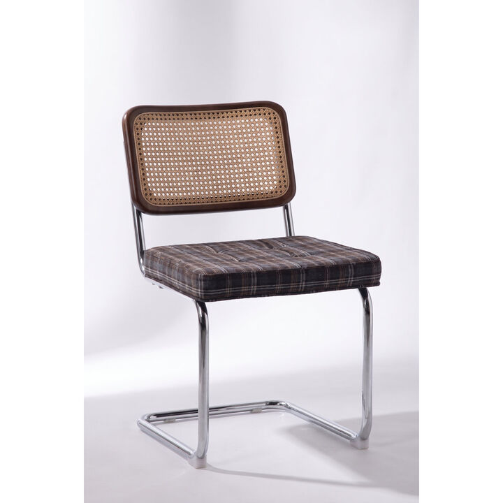 Villatoro Plaid Dining Chair 2Pc Set