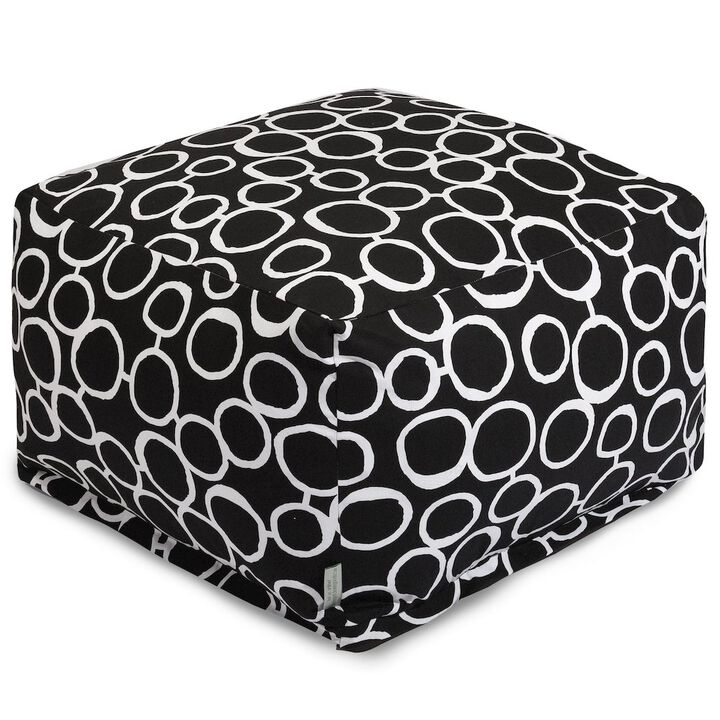 Majestic Home Goods Ottoman Pouf Fusion Black