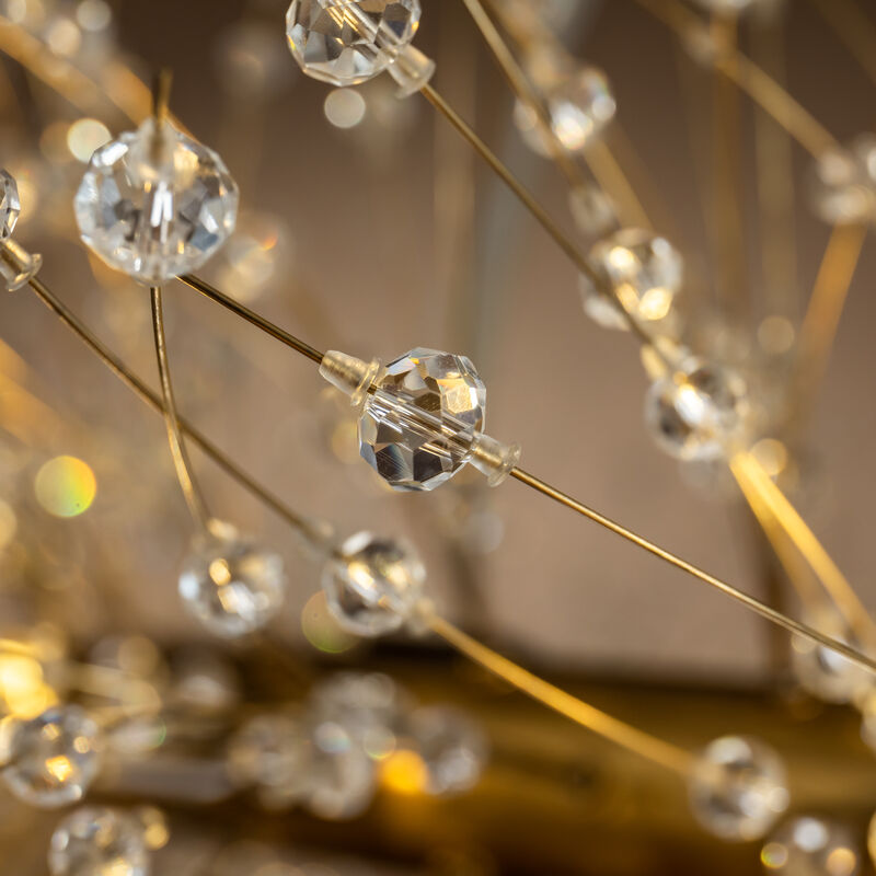 Modern Chandelier Crystal  Firework Round Pendant Ceiling Lighting For Dining Room image number 3
