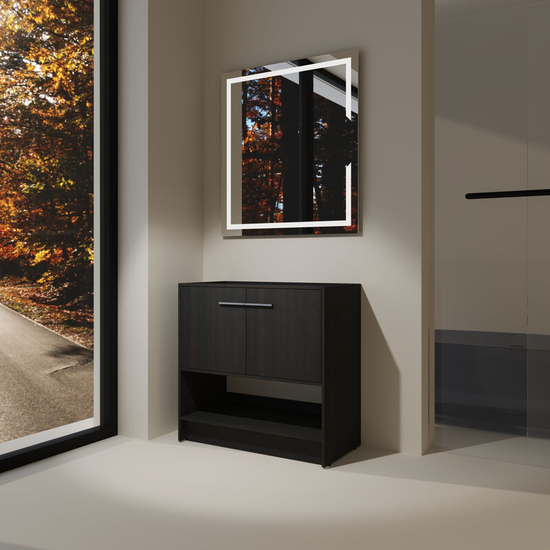 ELEMENT ACE Freestanding Bathroom Vanity, Open Bottom Storage Compartment Scratch Water Resistant Plywood Construction for Bathrooms image number 3