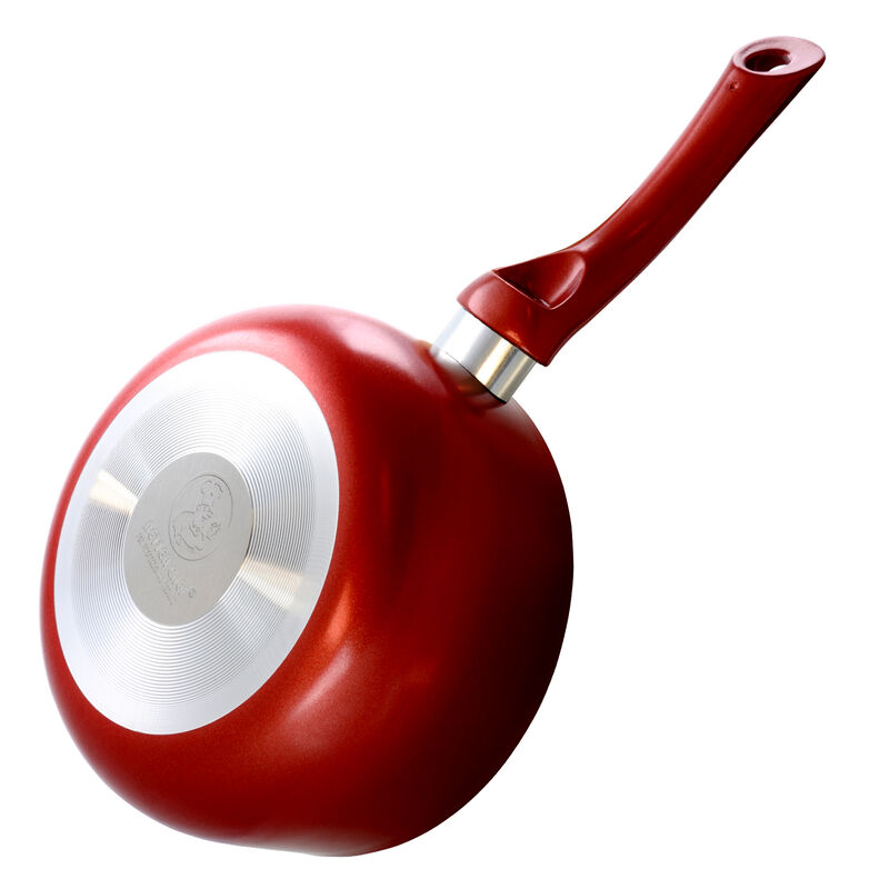 Better Chef 1.5 Quart Ceramic Coated Saucepan in Red with Glass Lid