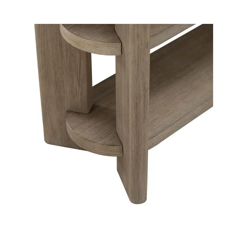 Liberty Furniture Affinity Sofa Table for Living Room - Dusty Taupe Faux Concrete Tops image number 5