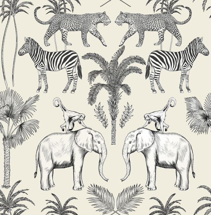 Nauman Eggshell Safari Walk Wallpaper
