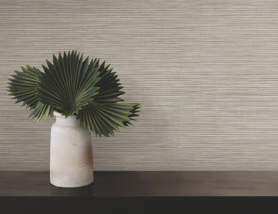 Lorn Taupe Faux Grasscloth Wallpaper