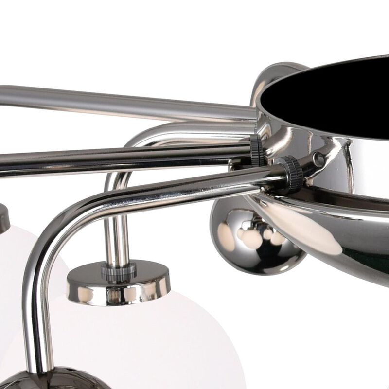 CWI Lighting Element 9 Light Flush Mount With Polished Nickel Finish