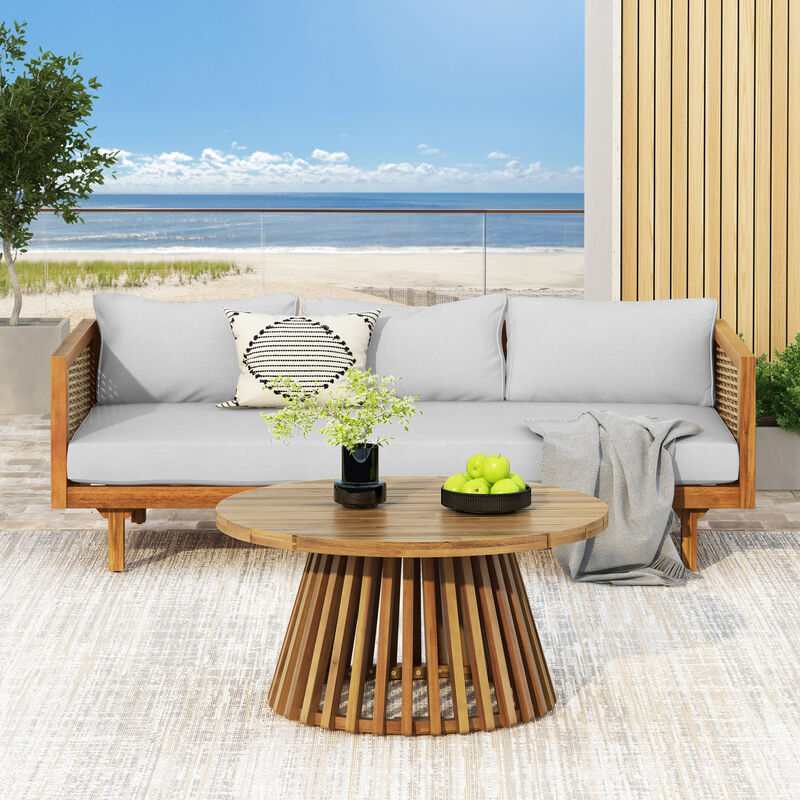 Merax 3-seater Daybed and Coffee Table Outdoor Seating Set