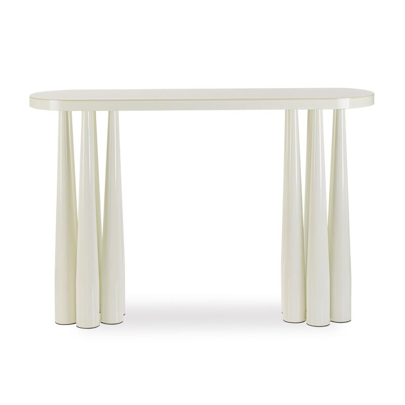Titan Cream Glossy Console Table