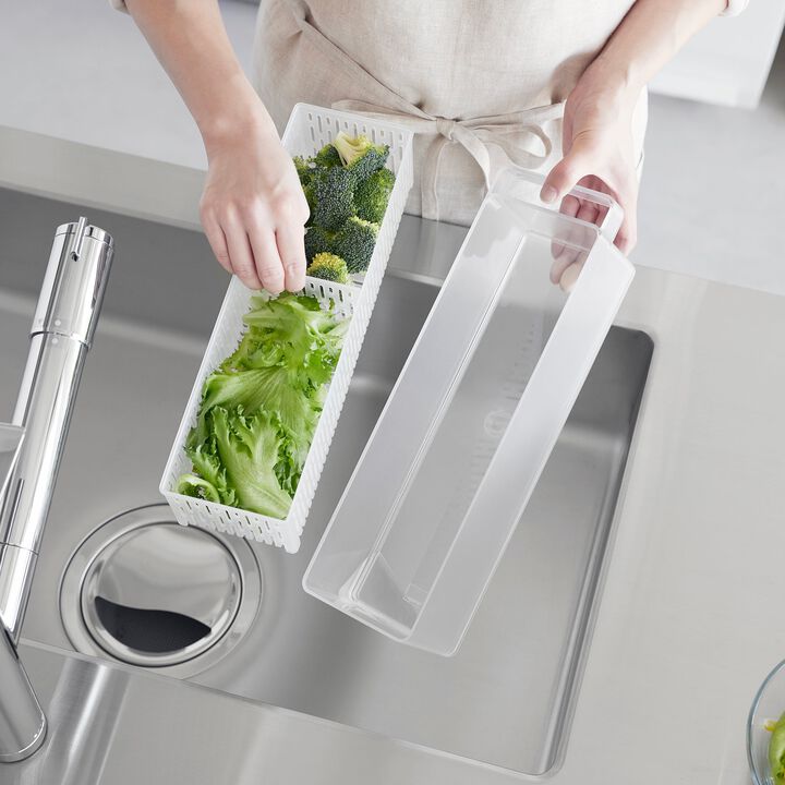 Refrigerator Colander with Lid & Divider