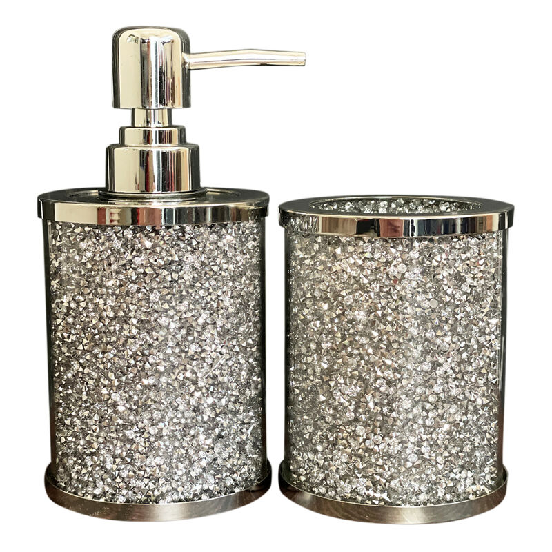 Exquisite 2 Piece Soap Dispenser and Toothbrush Holder in Gift Box image number 7