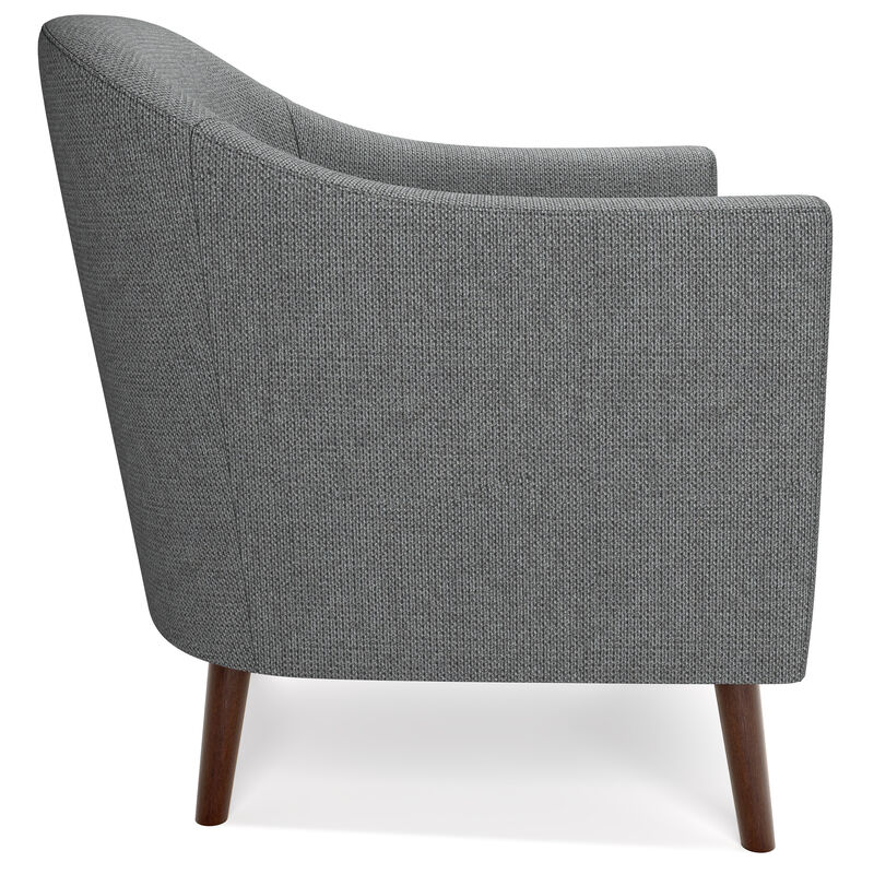 Thorne 30 inch Wide Contemporary Accent Chair in Shadow Grey Linen look fabric