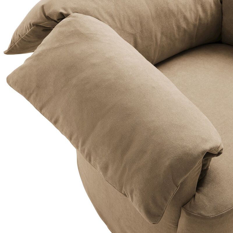 Lark Slipcovered Fabric Oversized Armchair image number 6