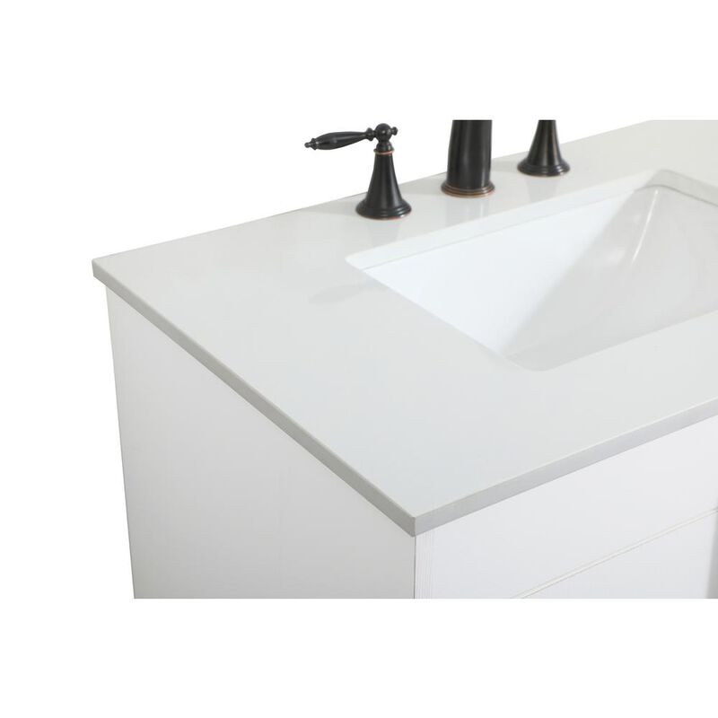 Elegant Kitchen and Bath 30 inch Single bathroom vanity in white