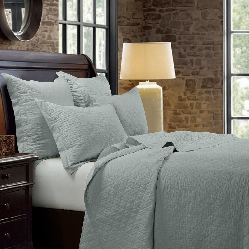 Diamond Seaglass King Quilt Set image number 1