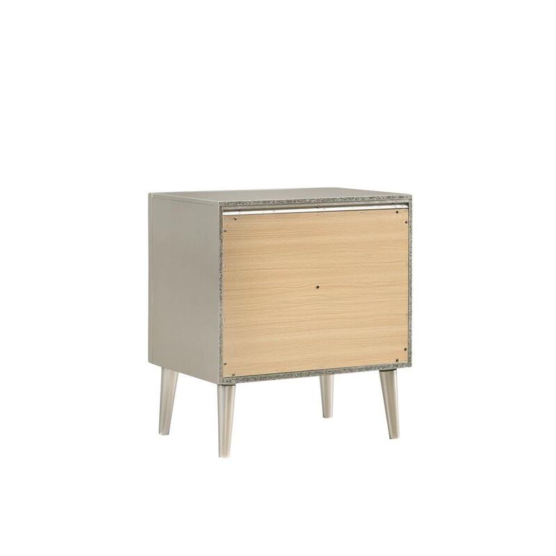 Coaster Co. of America Ramon 2-drawer Nightstand Metallic Sterling
