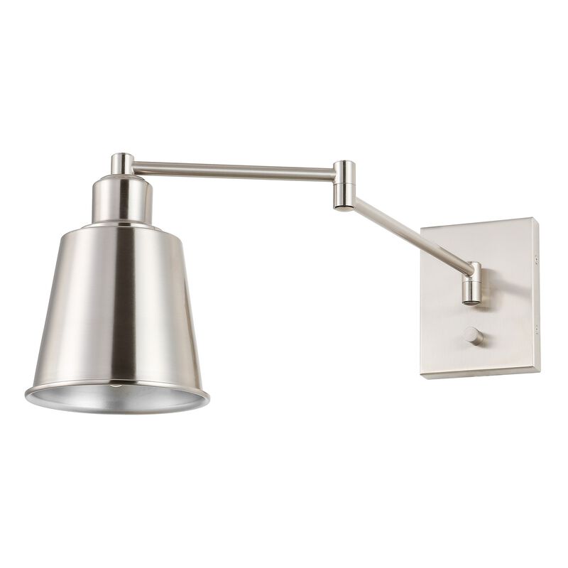 Cary Iron Contemporary Swing Arm LED Wall Sconce
