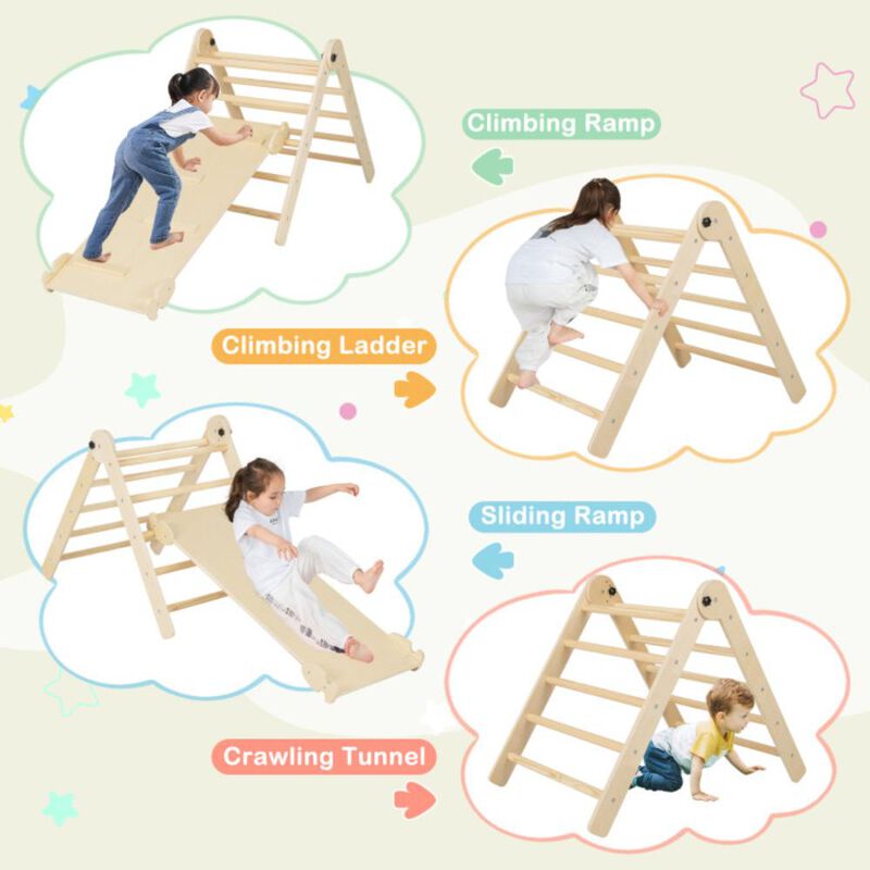 Hivvago 7-in-1 Indoor Climbing Toys for Toddlers with Reversible Ramp