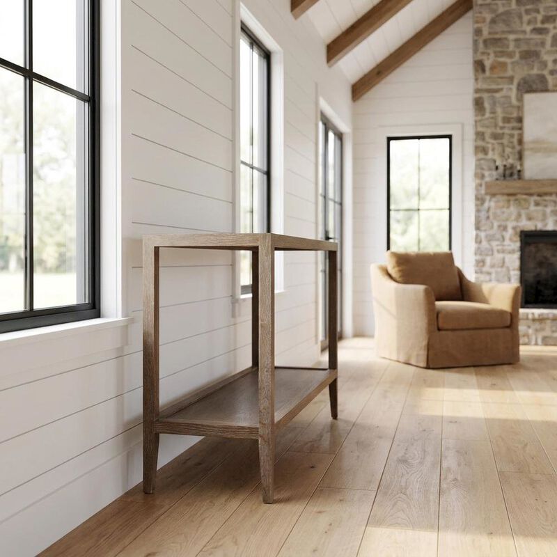 Lowell Oak Wood Console Table with Natural Grain Finish image number 3