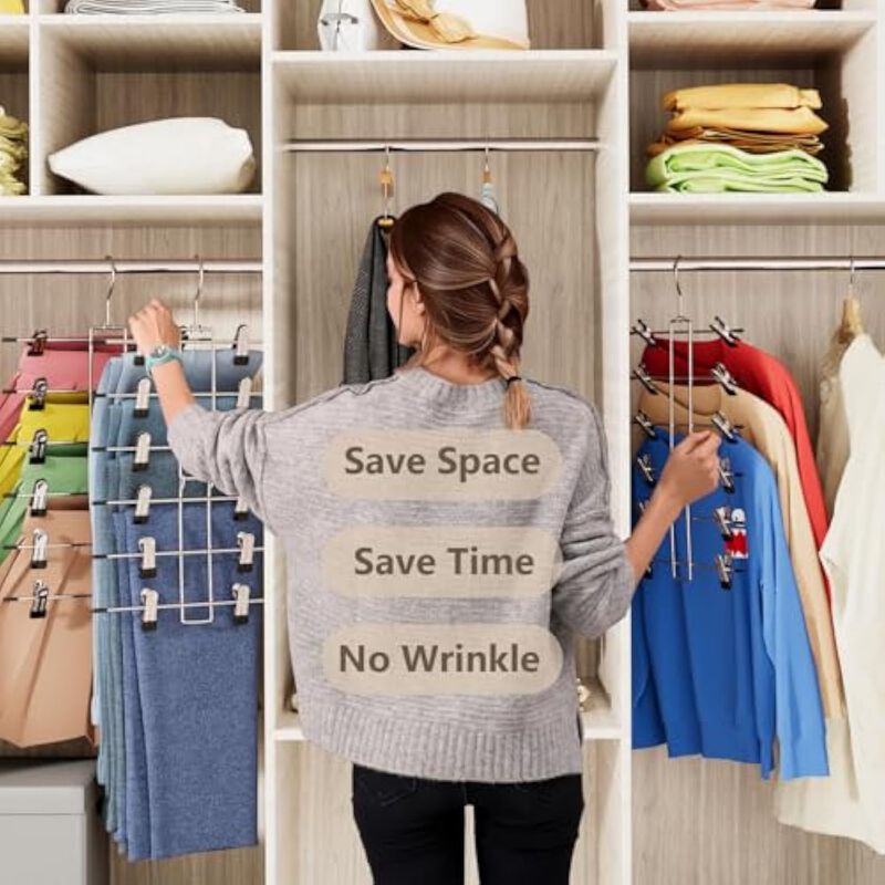 2-Pack Foldable Shoe Storage Organizer | Closet Shoe Box Bin with Adjustable Design image number 2