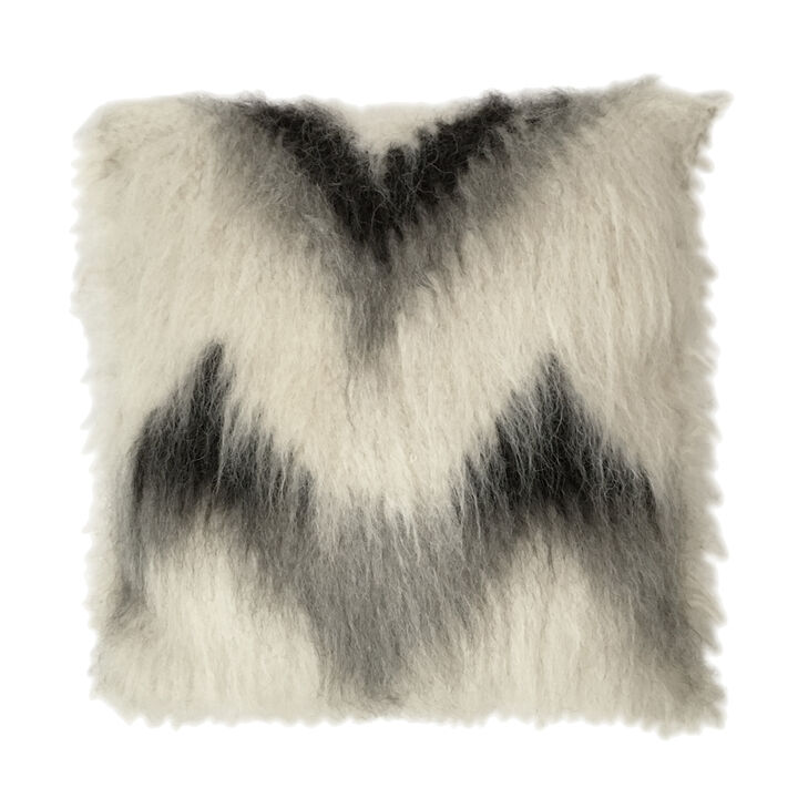 Cushion 100%wool zigzag