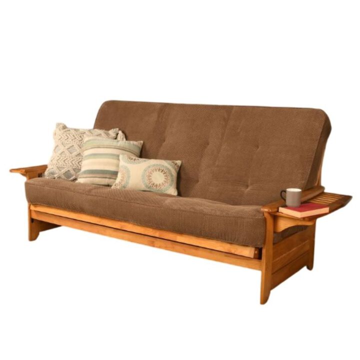 Phoenix Frame Queen-Butternut Finish-Marmont Mocha Mattress