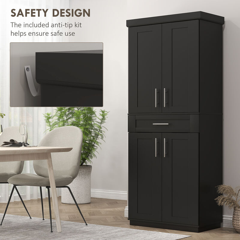 Hivvago Kitchen Cupboard Cabinet with Doors, Drawer & Shelves image number 5