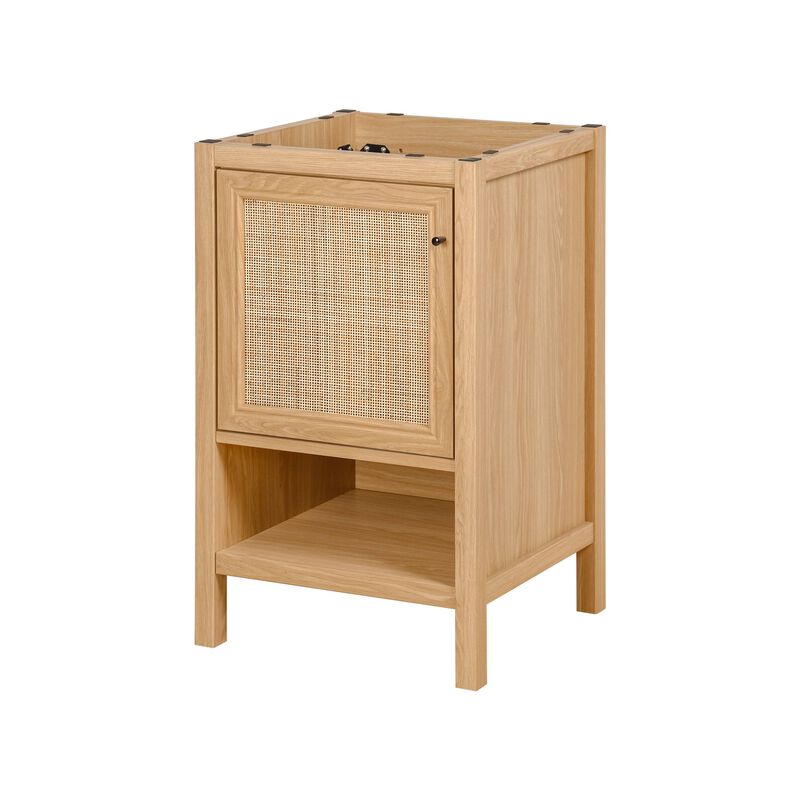 Jasper 36 in. W x 18 in. D x 33 in. H Rattan Modern Coastal 2-Shelf Bath Vanity Cabinet Only (Sink Basin Not Included)