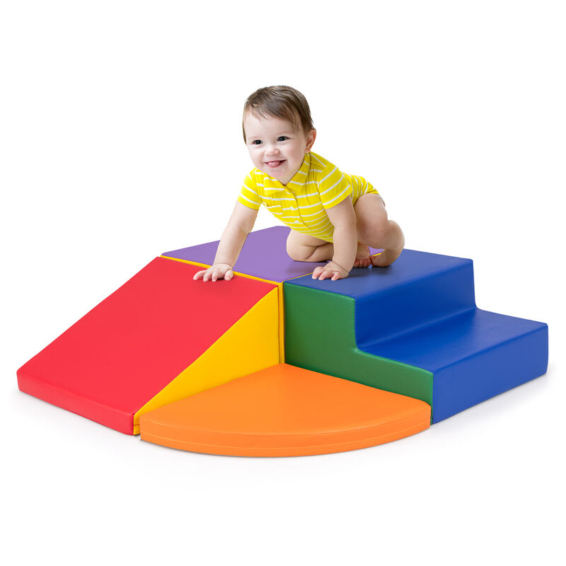 4-Piece Foam Climbing Blocks for Babies &ndash; Soft Crawl and Play Set