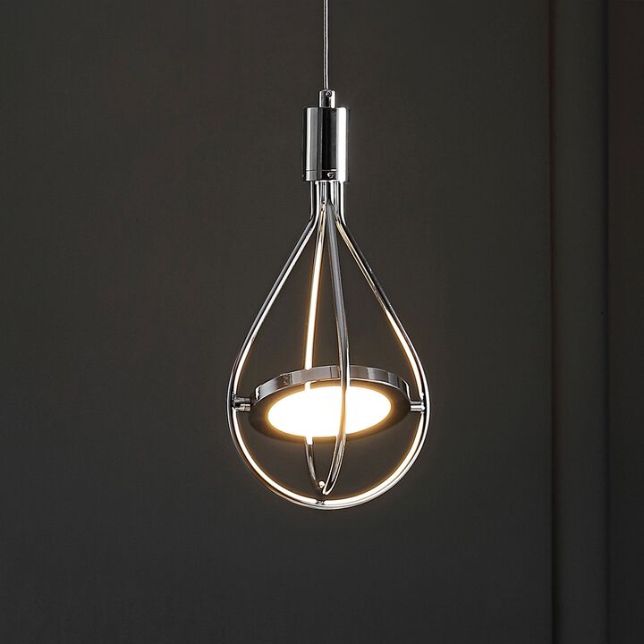 Orion 5.5" Adjustable Modern Integrated 1-Light Cluster LED Metal Pendant