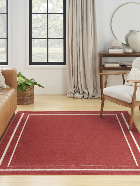 Nourison Essentials NRE02 Brick/Ivory 4' x 6' Rug