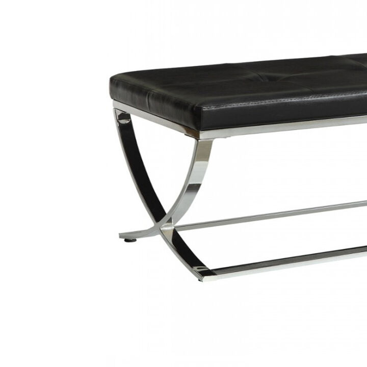 Stylishly Compelling Bench, Black - Benzara