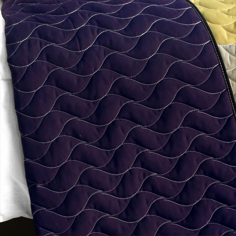 Vermicelli Quilted Patchwork Bedding Set Queen Size Morning Glory Design Set image number 3